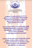Azərbaycan Respublikasinda İnsan Hüquq Və Azadliqlarinin Müdafiəsinin Səmərəliliyini Artirmaq Sahəsində Milli Fəaliyyət Proqraminin Birinci İlinin Nəticələri